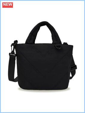 Quilted Puffer Crossbody Bag Lightweight Nylon Small Zip Purse Travel Handbag